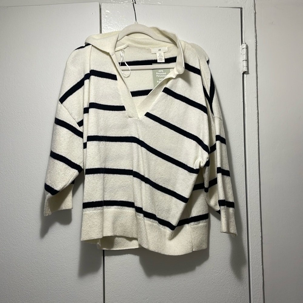 H&M stripe sweater size small